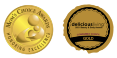 OLIKA Clip-On Awards: Mom's Choice Awards and Delicious Living Gold